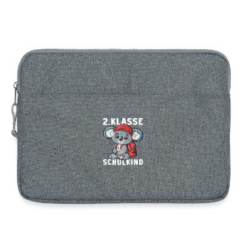 Koala 2 Klasse Koalabär Einschulung Zweitklässler - Laptoptasche 15" - Grau meliert - Vorne