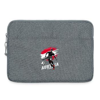 Football Autriche Autriche Flag Joueur de drapeau - Sacoche pour ordinateur portable 15 pouces - gris chiné - Devant
