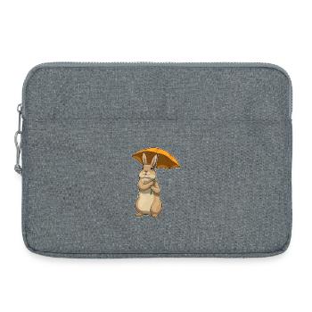 Hase Regenschirm - Laptoptasche 15" - Grau meliert - Vorne