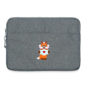 Fuchs Braut Brief Hochzeit - Laptoptasche 15" - Grau meliert - Vorne