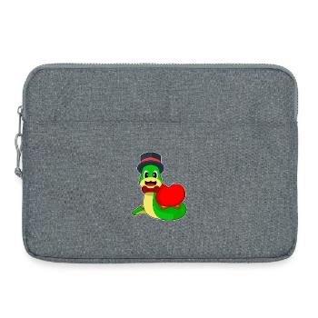 Snake Groom Heart Wedding - Laptop bag 15" - heather grey - Front