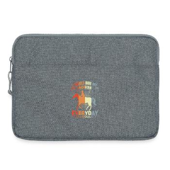 Inspiration du cavalier - Sacoche pour ordinateur portable 15 pouces - gris chiné - Devant