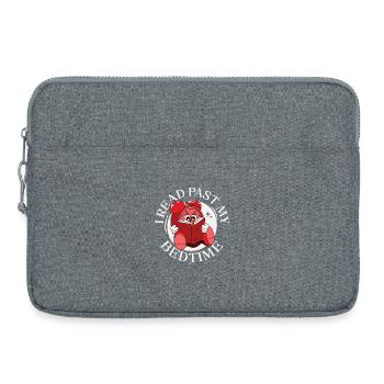 I read past my bedtime - Laptop bag 15" - heather grey - Front