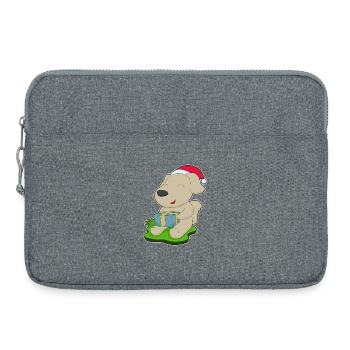 Forfait Noël pour chien - Sacoche pour ordinateur portable 15 pouces - gris chiné - Devant
