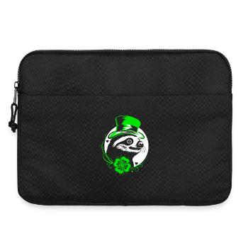 Paresseux de la Saint-Patrick avec trèfle et chapeau - Sacoche pour ordinateur portable 15 pouces - noir - Devant