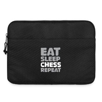 manger dormir échecs répéter dictons drôles jeu d’échecs - Sacoche pour ordinateur portable 15 pouces - noir - Devant