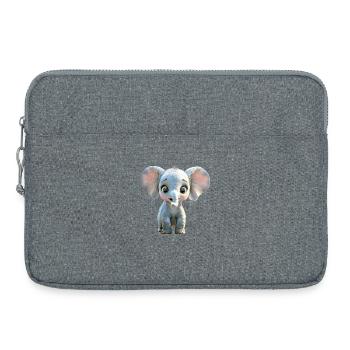 Elephant Africa Safari Wilderness Love Cute Elephant - Laptop bag 15" - heather grey - Front