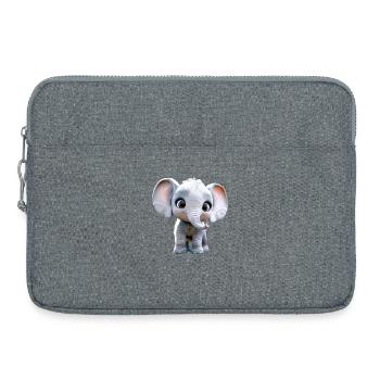 Elephant Africa Safari Wilderness Love Cute Elephant - Laptop bag 15" - heather grey - Front