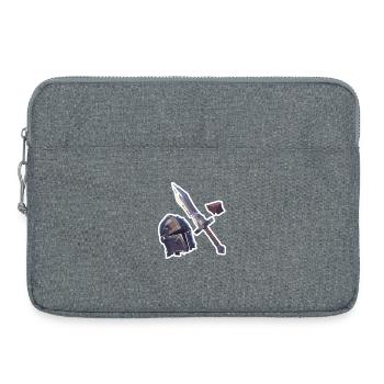 RPG Items Schwert Helm Rollenspiel Shirt - Laptoptasche 15" - Grau meliert - Vorne