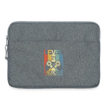 Level 21 Unlocked official teenager - Laptop bag 15" - heather grey - Front