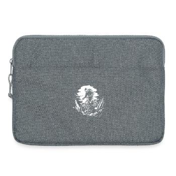 Croquis de cycliste - Sacoche pour ordinateur portable 15 pouces - gris chiné - Devant