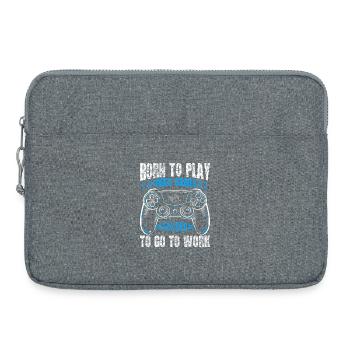 Born to gamble, forced to work, gaming - Laptop bag 15" - heather grey - Front