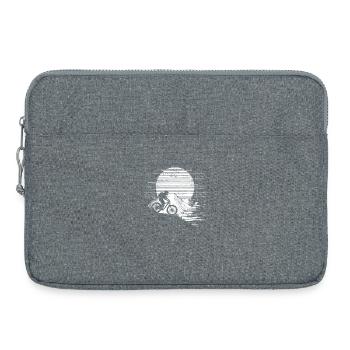 Mountain Biker Sketch - Laptop bag 15" - heather grey - Front