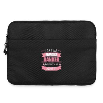 Banker Profession Ladies Gift - Laptop bag 15" - black - Front
