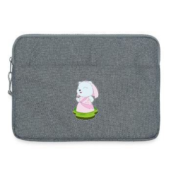 Polar Bear Bridal Wedding Dress Wedding - Laptop bag 15" - heather grey - Front