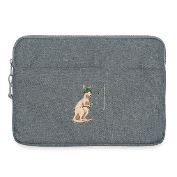 Canne à pêche Kangourou Pêcheur Canne à pêche - Sacoche pour ordinateur portable 15 pouces - gris chiné - Devant