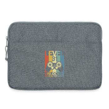 Level 31 Offizieller Teenager freigeschaltet - Laptoptasche 15" - Grau meliert - Vorne
