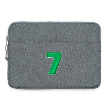 7 grün nummer - Laptoptasche 15" - Grau meliert - Vorne