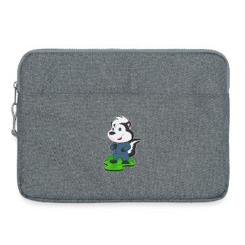 Mariage en costume de marié moufette - Sacoche pour ordinateur portable 15 pouces - gris chiné - Devant