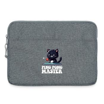 Ping Pong Master Katze Black Cat Dad Outfit - Laptop bag 15" - heather grey - Front