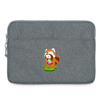 Œuf de Pâques panda roux - Sacoche pour ordinateur portable 15 pouces - gris chiné - Devant