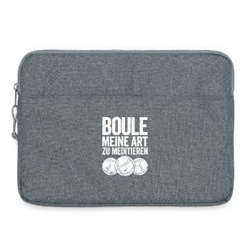Boule is my superpower! Boule player - Laptop bag 15" - heather grey - Front