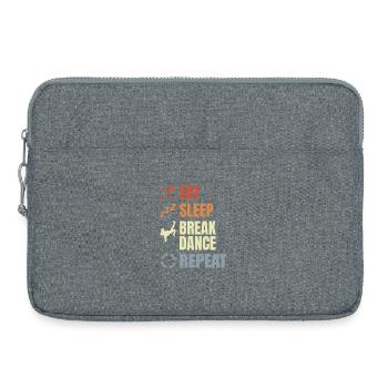 Eat Sleep Break Dance Repeat - Laptop bag 15" - heather grey - Front