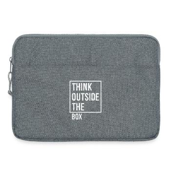 Denken Sie über den Tellerrand hinaus - Laptoptasche 15" - Grau meliert - Vorne