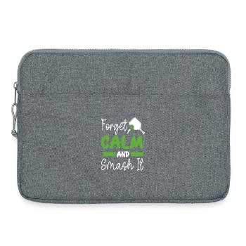 Pickleball Zubehör für Pickleball Spieler Sportfan - Laptoptasche 15" - Grau meliert - Vorne