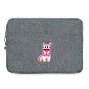 Forfait Noël Licorne - Sacoche pour ordinateur portable 15 pouces - gris chiné - Devant