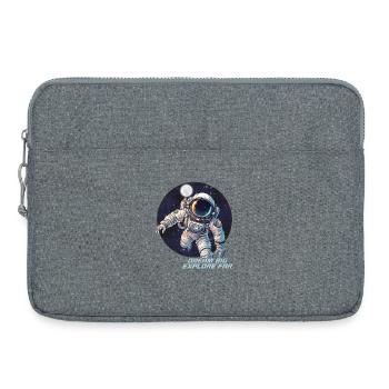 Explorez l'Univers Voyagez avec notre Astronaute! - Sacoche pour ordinateur portable 15 pouces - gris chiné - Devant
