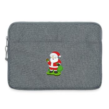 Forfait Noël Père Noël - Sacoche pour ordinateur portable 15 pouces - gris chiné - Devant