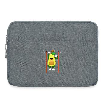 Avocado Bodybuilder Pull-ups Bodybuilding - Laptop bag 15" - heather grey - Front