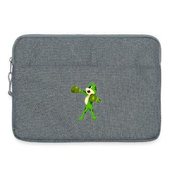 Frosch Boxer Boxhandschuhe Boxen - Laptoptasche 15" - Grau meliert - Vorne