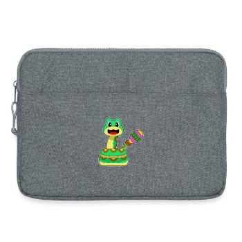 Snake Musician Rattle Music - Laptop bag 15" - heather grey - Front