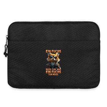 Dicton du renard : Un renard doit faire ce que le renard doit faire - Sacoche pour ordinateur portable 15 pouces - noir - Devant
