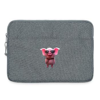 Cochon domestique Cochon Cochon Porcelet Cochon - Sacoche pour ordinateur portable 15 pouces - gris chiné - Devant