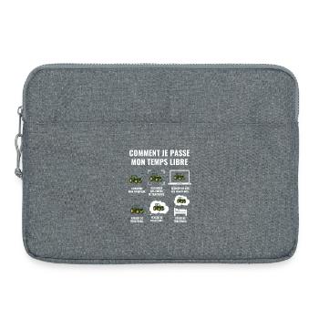 COMMENT JE PASSE MON TEMPS LIBRE - tracteur - Sacoche pour ordinateur portable 15 pouces - gris chiné - Devant