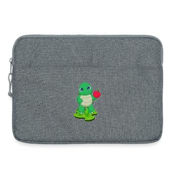 Turtle Apple - Laptop bag 15" - heather grey - Front
