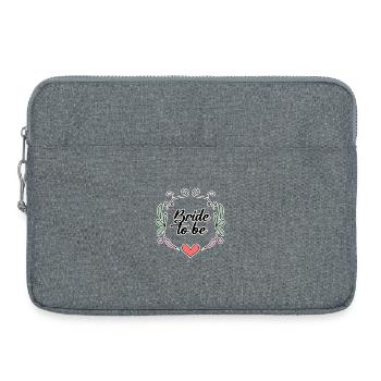 Bridal Saying Motif - Laptop bag 15" - heather grey - Front
