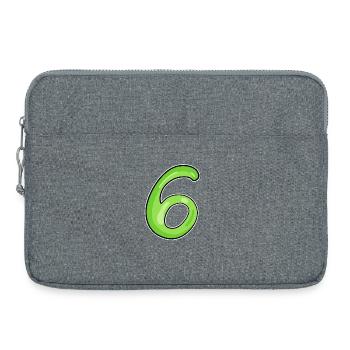 6 vert - Sacoche pour ordinateur portable 15 pouces - gris chiné - Devant