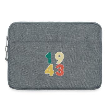 1943 - Jahrgang 1943 - Baujahr 1943 - Laptoptasche 15" - Grau meliert - Vorne