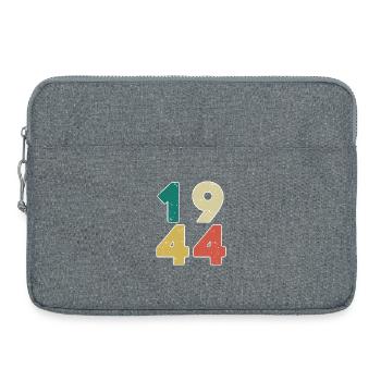 1944 - Né en 1944 - Construit en 1944 - Sacoche pour ordinateur portable 15 pouces - gris chiné - Devant