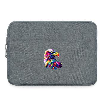 Aigle Pop Art Couleurs vives Aigle royal Pygargue à queue blanche - Sacoche pour ordinateur portable 15 pouces - gris chiné - Devant