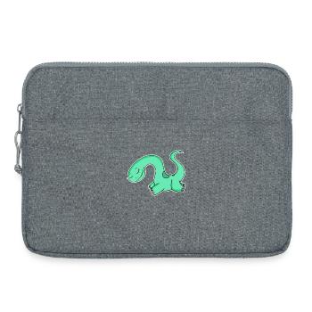 Dino Motif Dinosaur Green - Laptop bag 15" - heather grey - Front