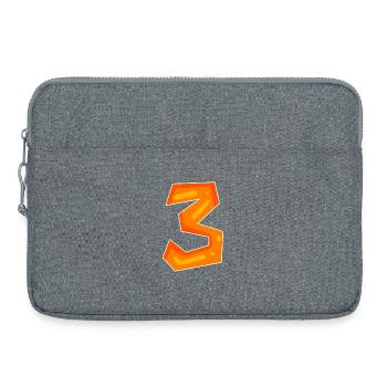 3 orange - Laptop bag 15" - heather grey - Front