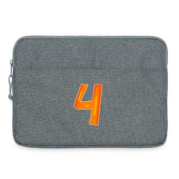 4 orange - Laptop bag 15" - heather grey - Front