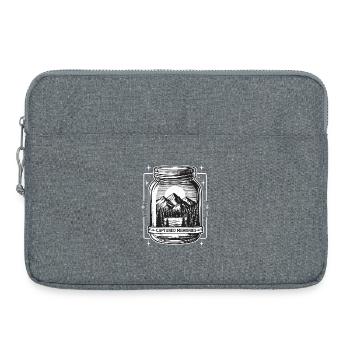 Paysage de montagne en verre Camping en plein air Nature Art - Sacoche pour ordinateur portable 15 pouces - gris chiné - Devant