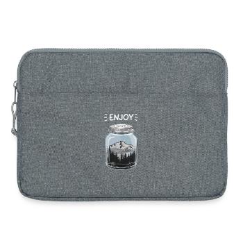 Enjoy Outdoor Nature Landscape in a Glass - Laptop bag 15" - heather grey - Front