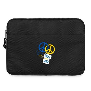 La paix pas la guerre (Jaune et Bleu) - Sacoche pour ordinateur portable 15 pouces - noir - Devant